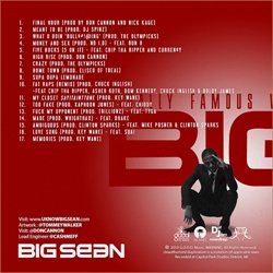 Big Sean Finally Famous Volume 3: BIG (No DJ) Back Cover