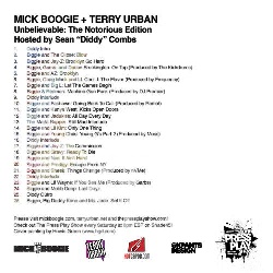 Mick Boogie & Terry Urban Unbelievable: The Notorious Edition Back Cover
